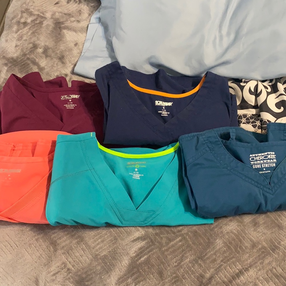 Lot of 5 Scrub tops